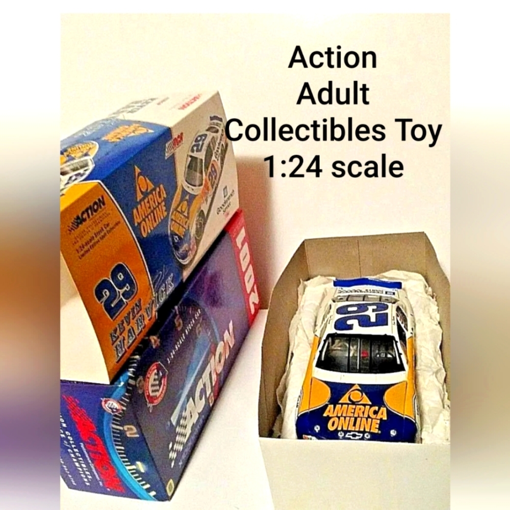 Kevin Harvick Adult Collectibles Action AMERICA ONLINE 2001 STOCK CAR NEW